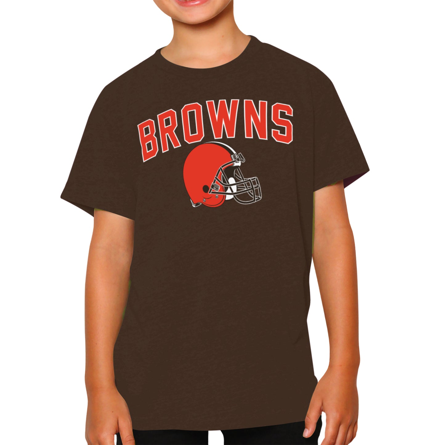 Cleveland Browns NFL Youth Home Team Tee- Youth Pro Football T-Shirt For Boys & Girls Kids clothes - Brown