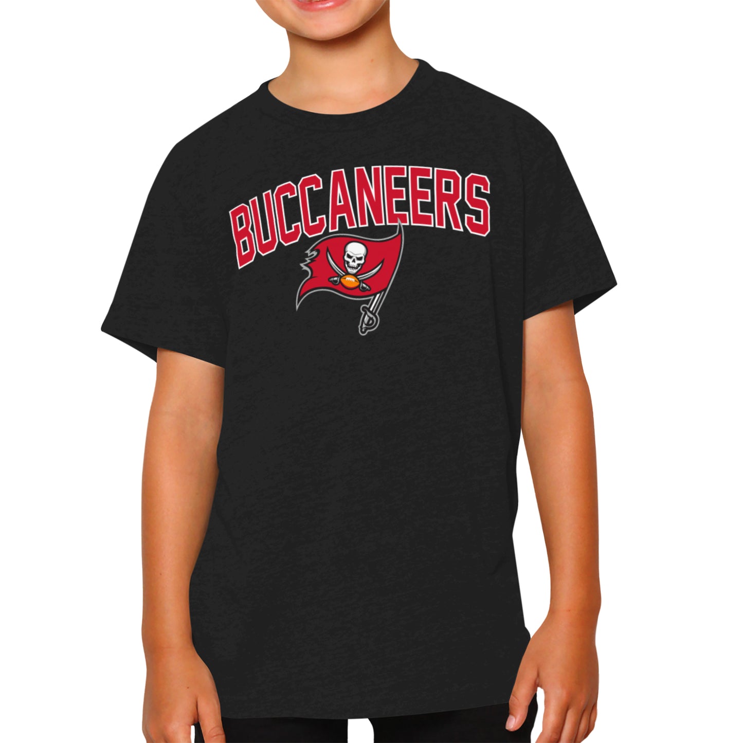 Tampa Bay Buccaneers NFL Youth Home Team Tee- Youth Pro Football T-Shirt For Boys & Girls Kids clothes - Black