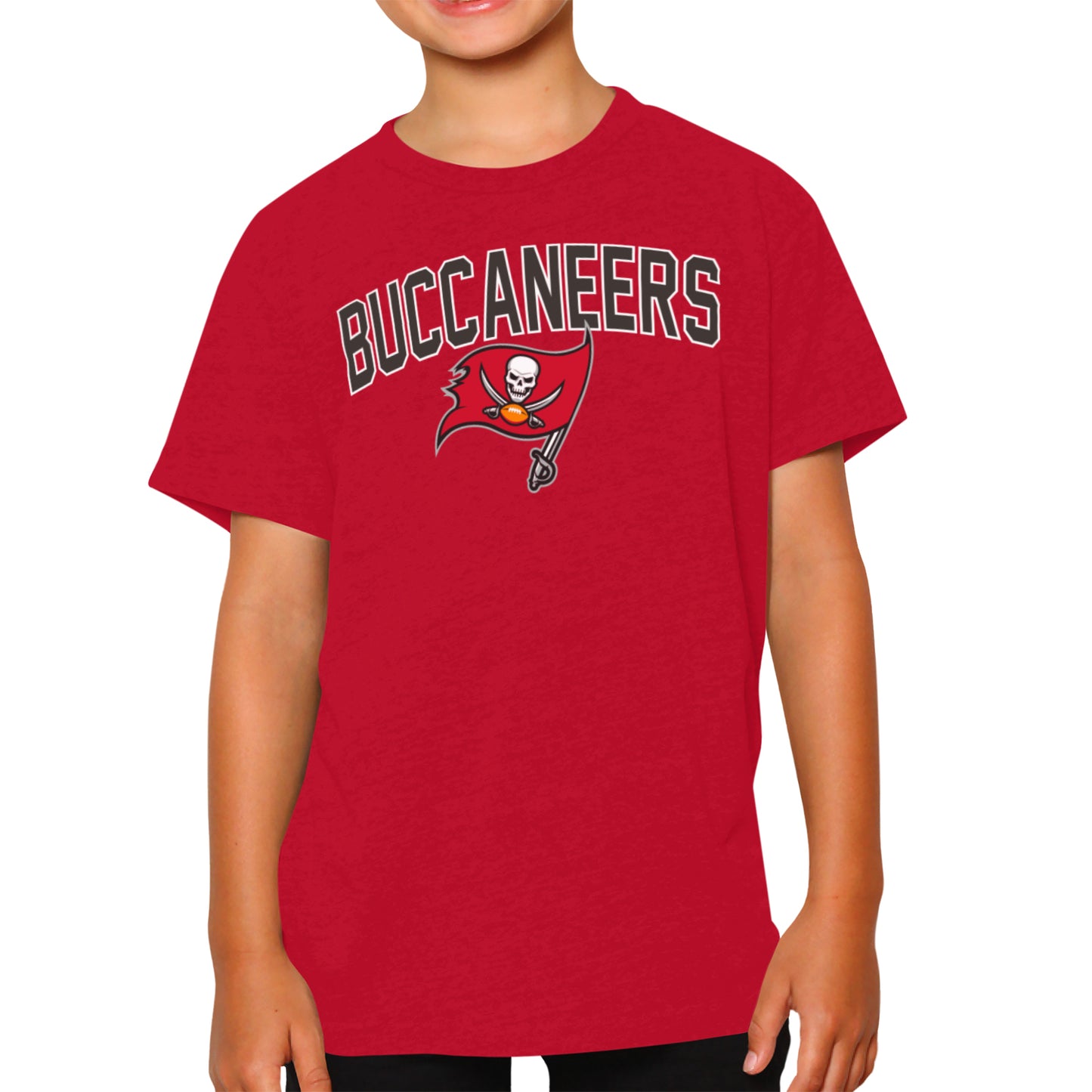 Tampa Bay Buccaneers NFL Youth Home Team Tee- Youth Pro Football T-Shirt For Boys & Girls Kids clothes - Red