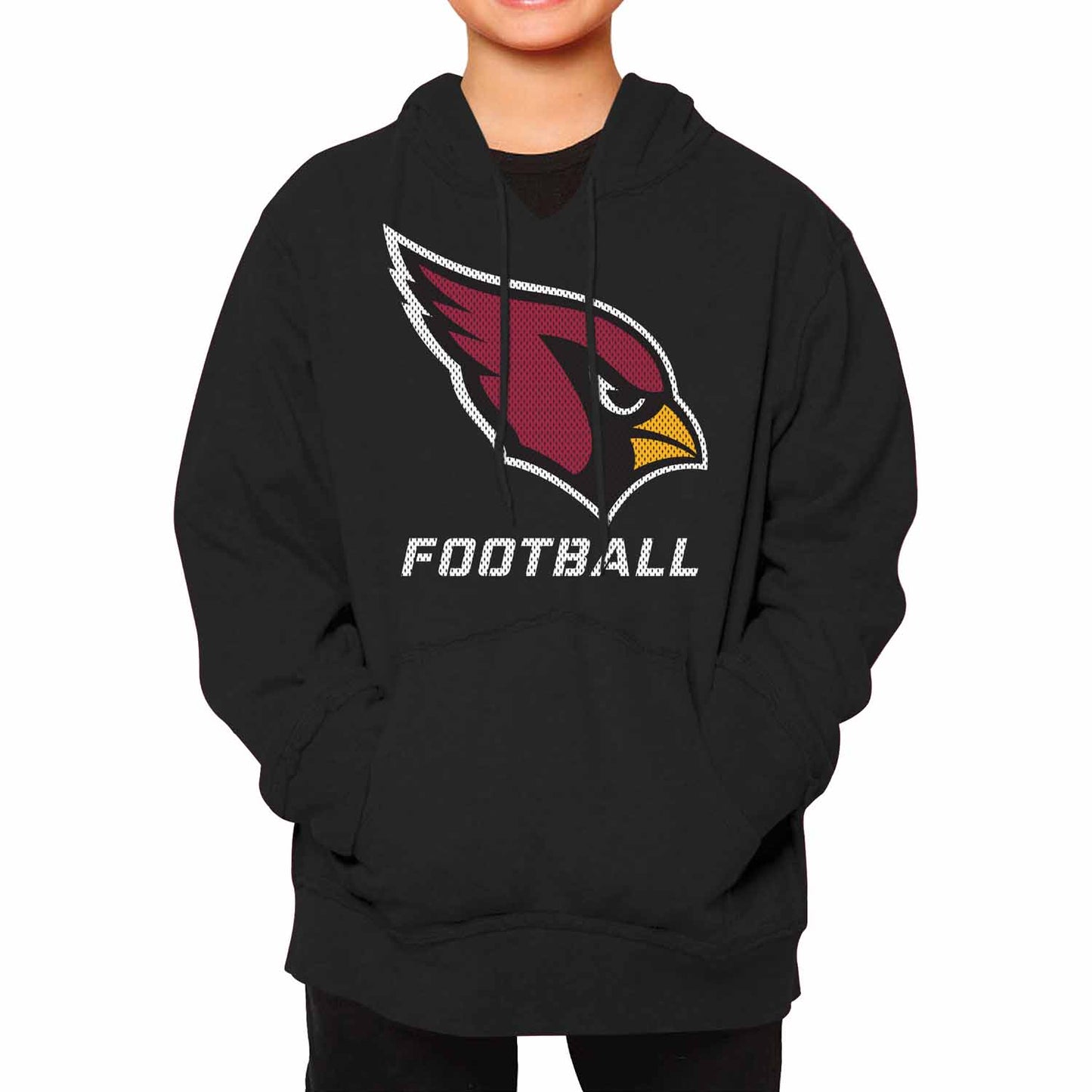 Arizona Cardinals NFL Youth Run City Hoodie- Kids Pro Football Pullover Sweatshirt Kids Clothes - Black
