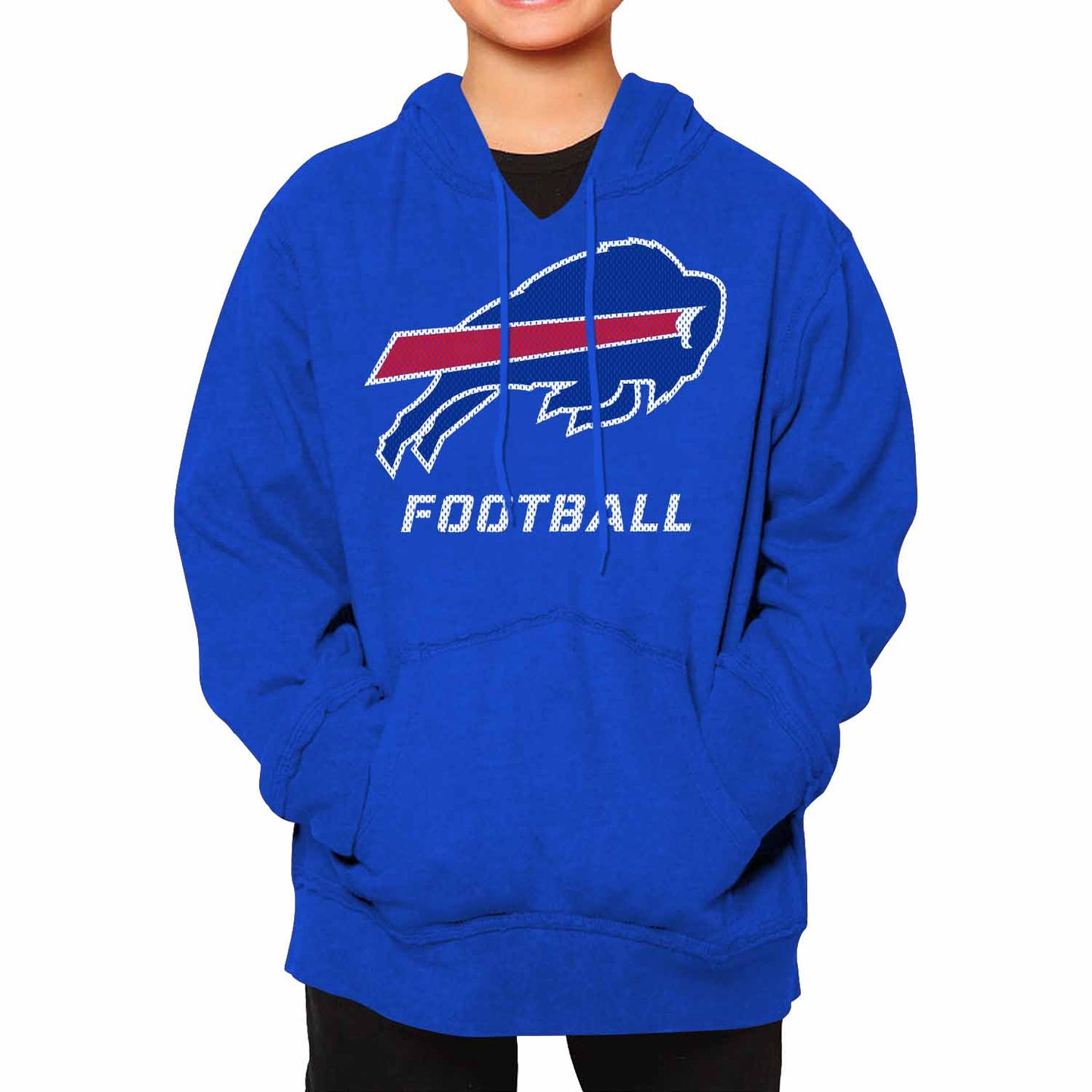 Buffalo Bills NFL Youth Run City Hoodie- Kids Pro Football Pullover Sweatshirt Kids Clothes - Royal