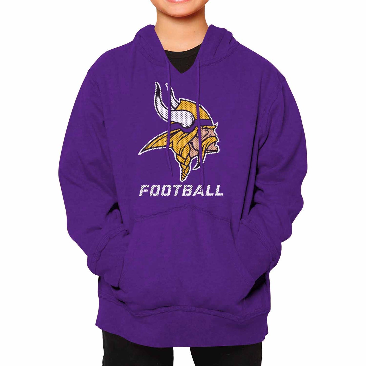 Minnesota Vikings NFL Youth Run City Hoodie- Kids Pro Football Pullover Sweatshirt Kids Clothes - Purple