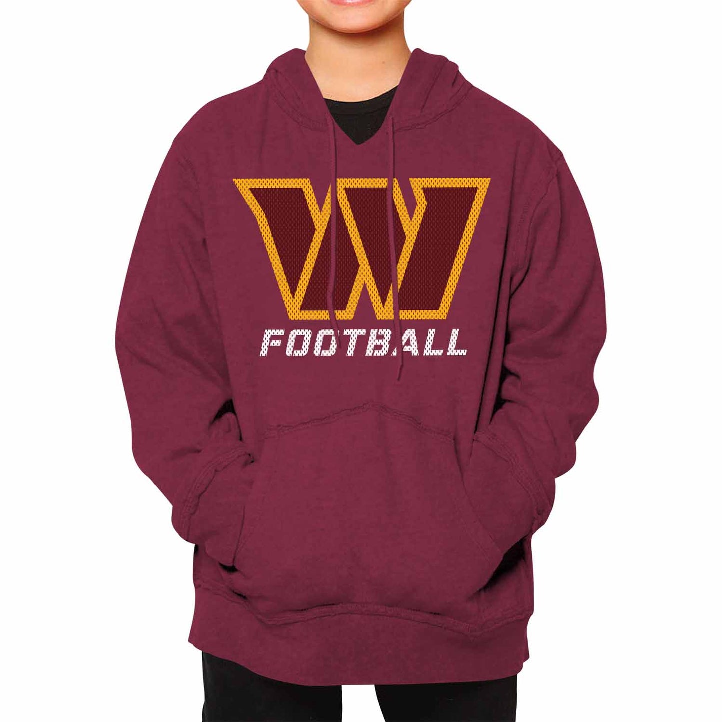 Washington Commanders NFL Youth Run City Hoodie- Kids Pro Football Pullover Sweatshirt Kids Clothes - Maroon
