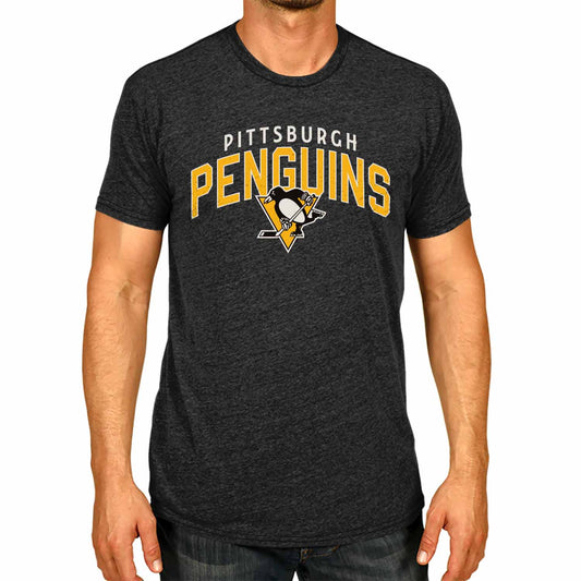 Pittsburgh Penguins Penguins T-Shirt Heathered Cotton Tee for Men and Women - Black Heather