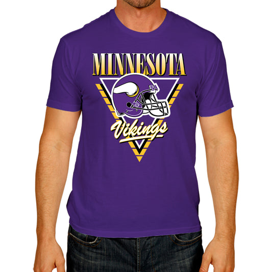 Minnesota Vikings NFL Retro Triangle T-Shirt - Purple