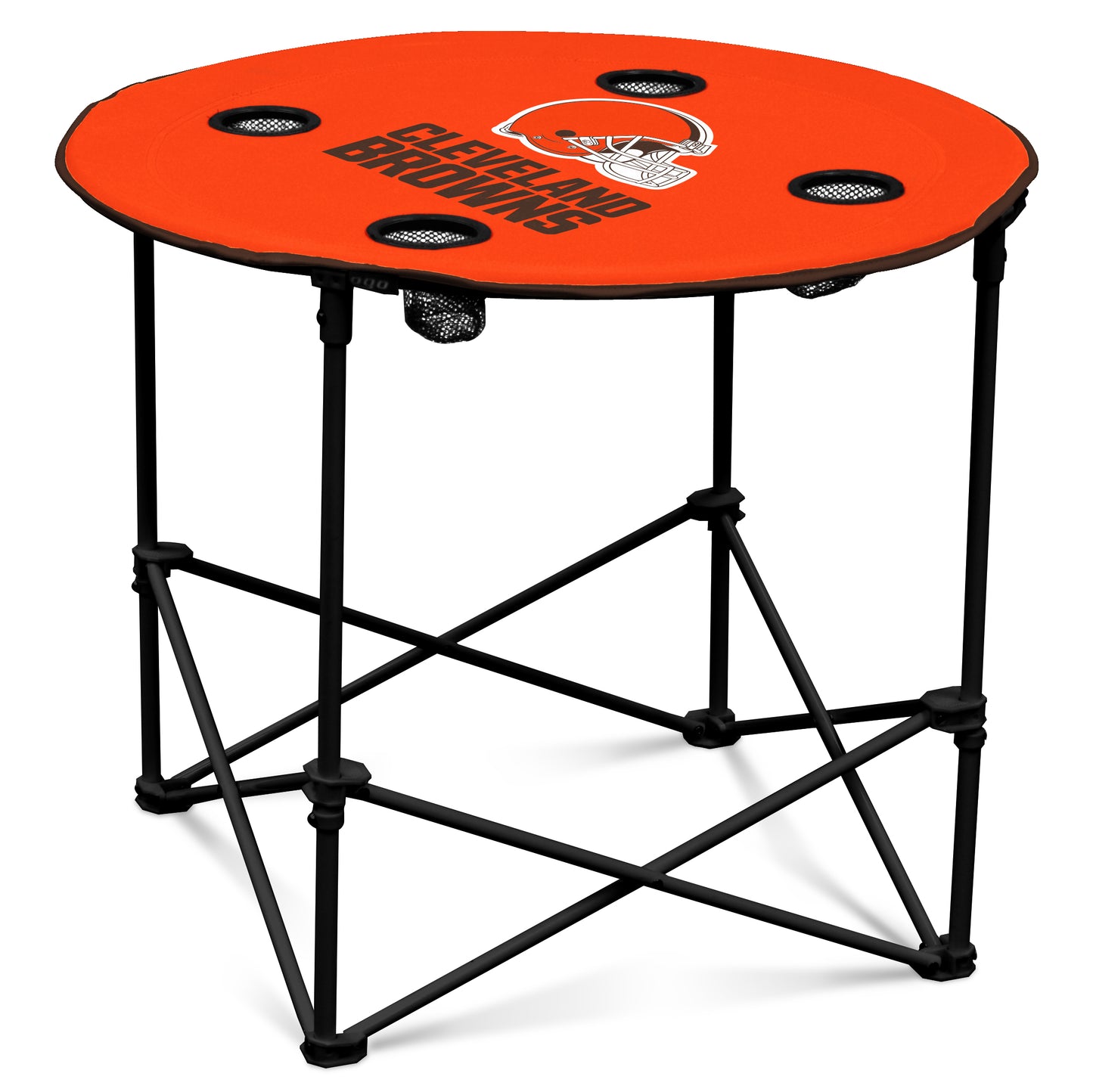 Cleveland Browns NFL Portable Round Tailgate Table With Carrying Bag - Orange