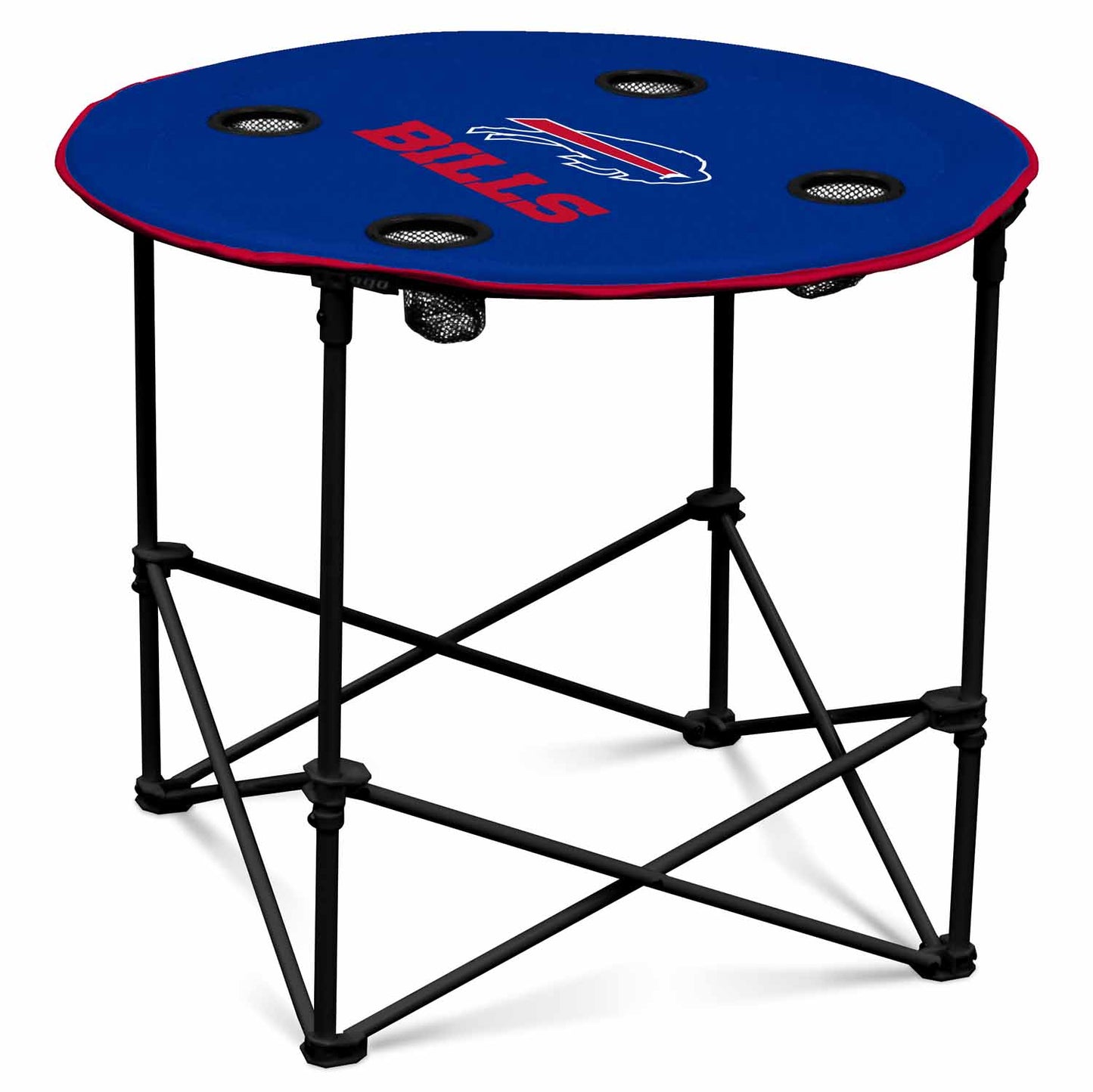 Buffalo Bills NFL Portable Round Tailgate Table With Carrying Bag - Royal