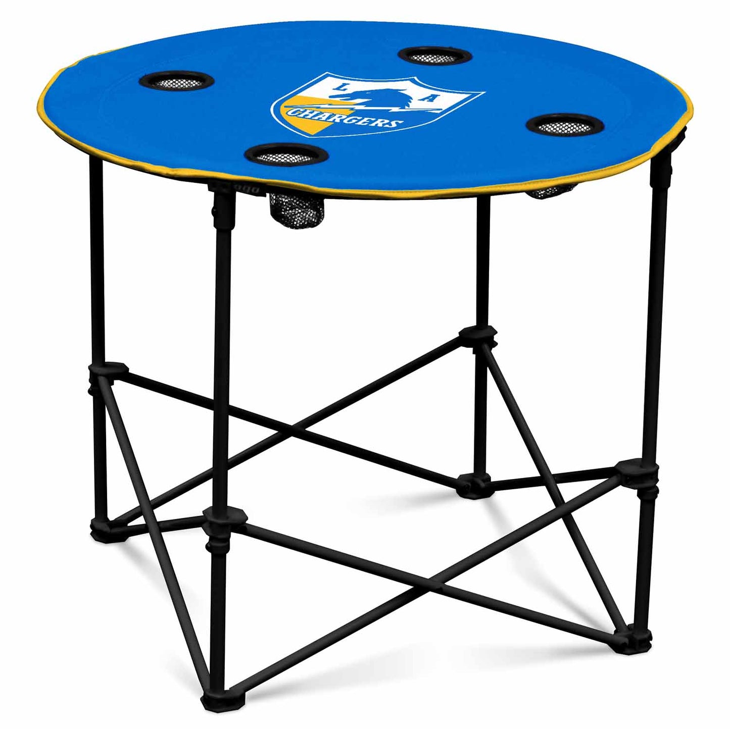 Los Angeles Chargers NFL Portable Round Tailgate Table With Carrying Bag - Light Blue