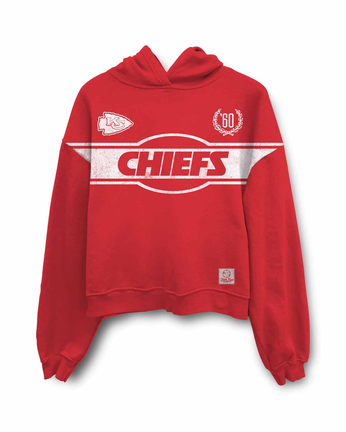 Kansas City Chiefs Junk Food NFL Women's Franchise Oversized Heritage Crop Hoodie - Red