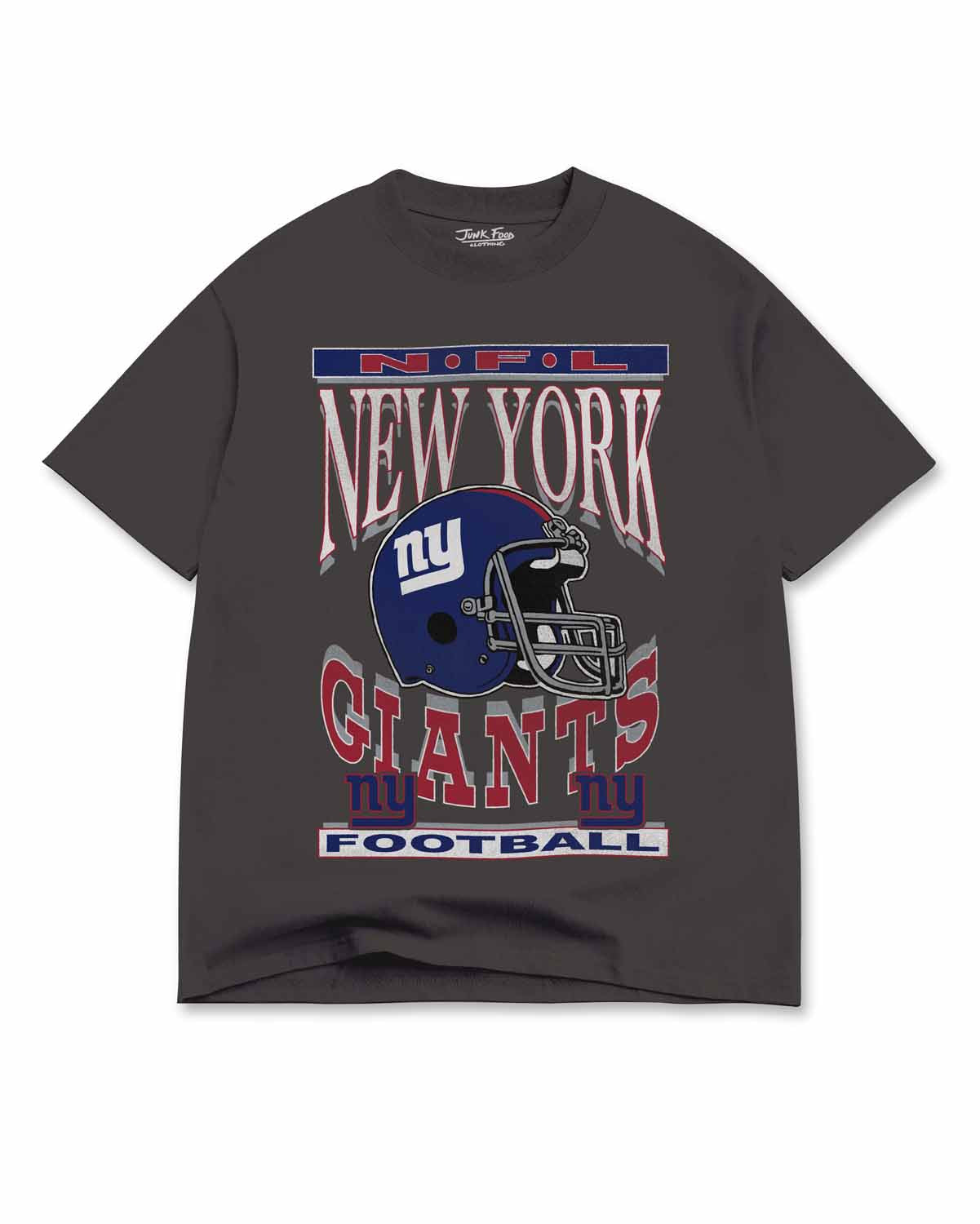 New York Giants Junk Food NFL Men's Franchise Oversized Enzyme Wash T-Shirt - Black