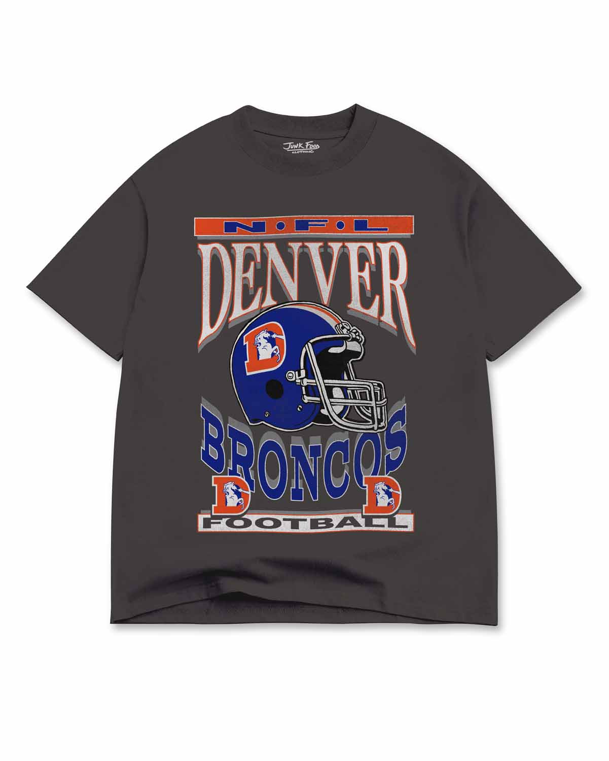 Denver Broncos Junk Food NFL Men's Franchise Oversized Enzyme Wash T-Shirt - Black