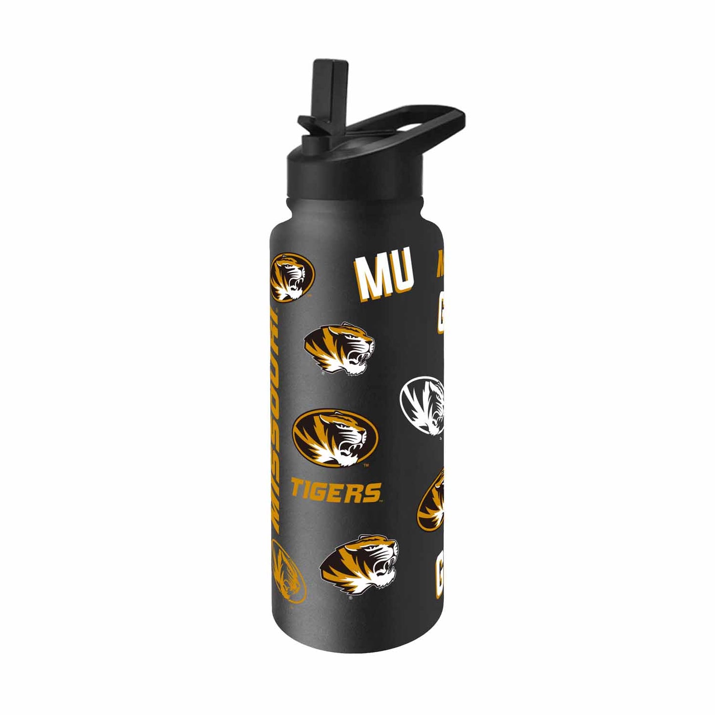 Missouri Tigers NCAA 34oz Quencher Stainless Steel Insulated Water Bottle - Black