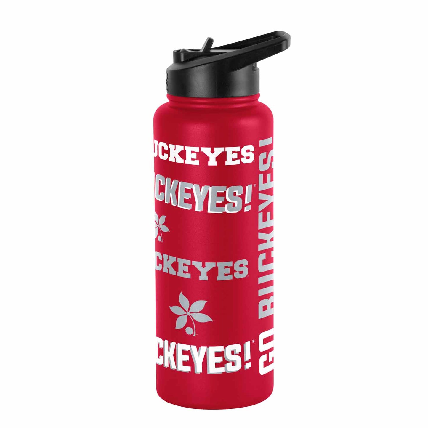 Ohio State Buckeyes NCAA 34oz Quencher Stainless Steel Insulated Water Bottle - Red
