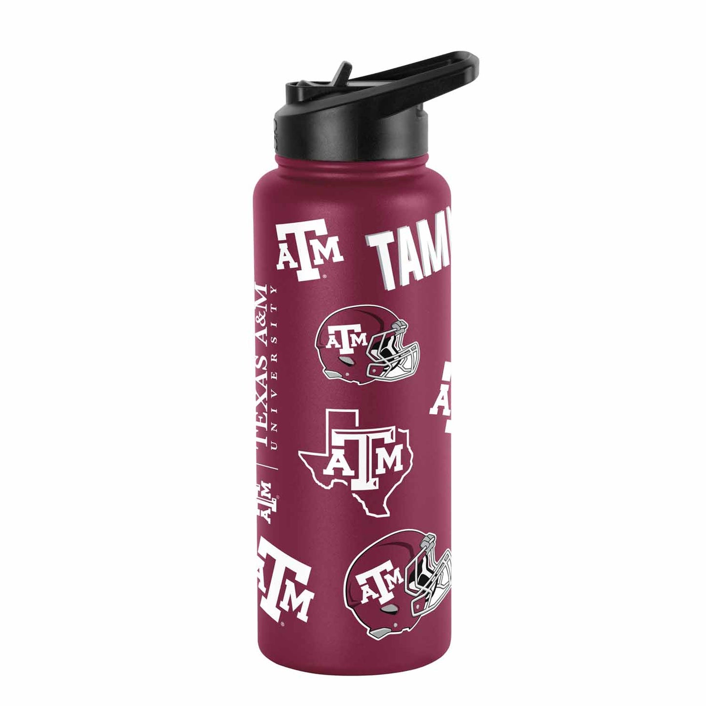 Texas A&M Aggies NCAA 34oz Quencher Stainless Steel Insulated Water Bottle - Maroon