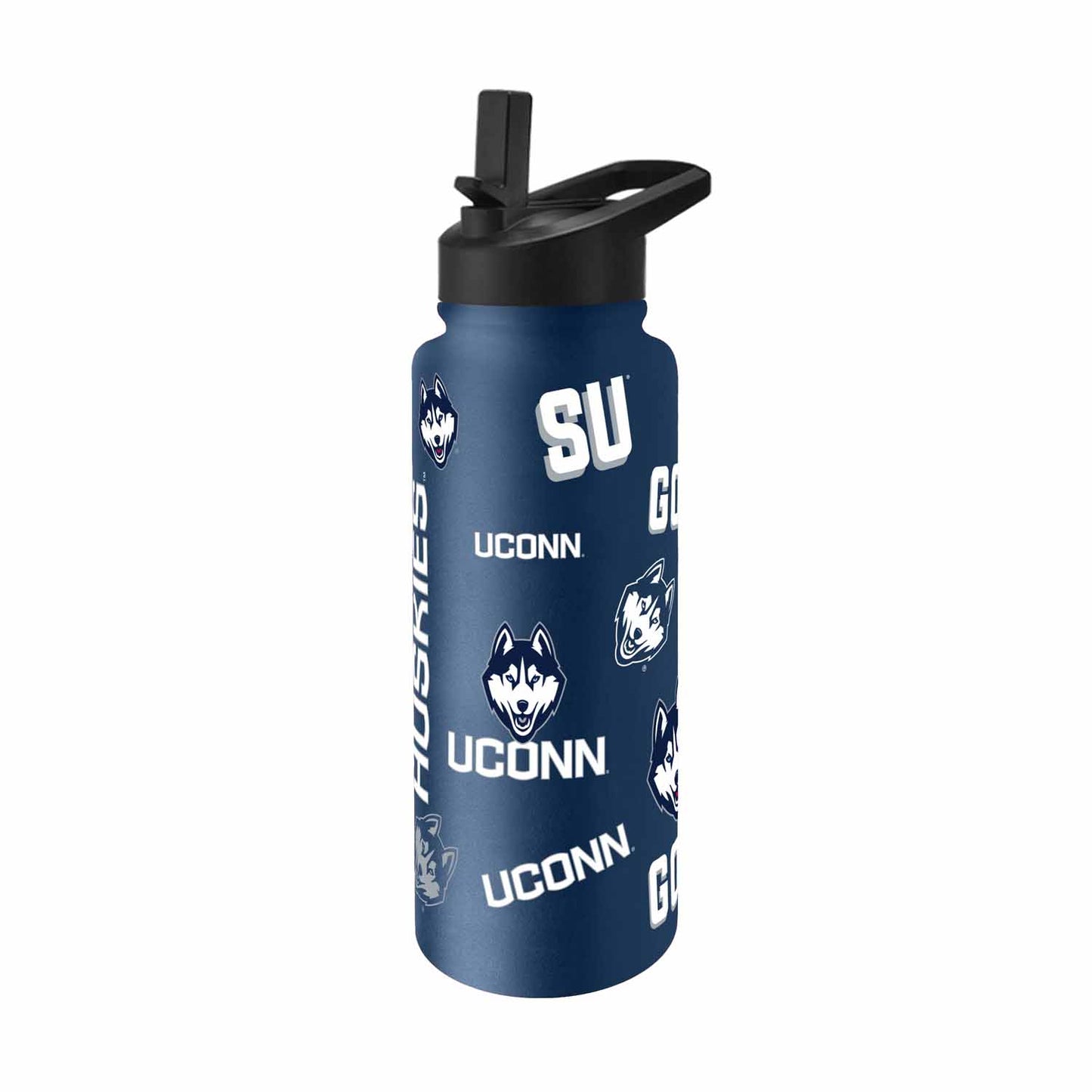 UCONN Huskies NCAA 34oz Quencher Stainless Steel Insulated Water Bottle - Navy