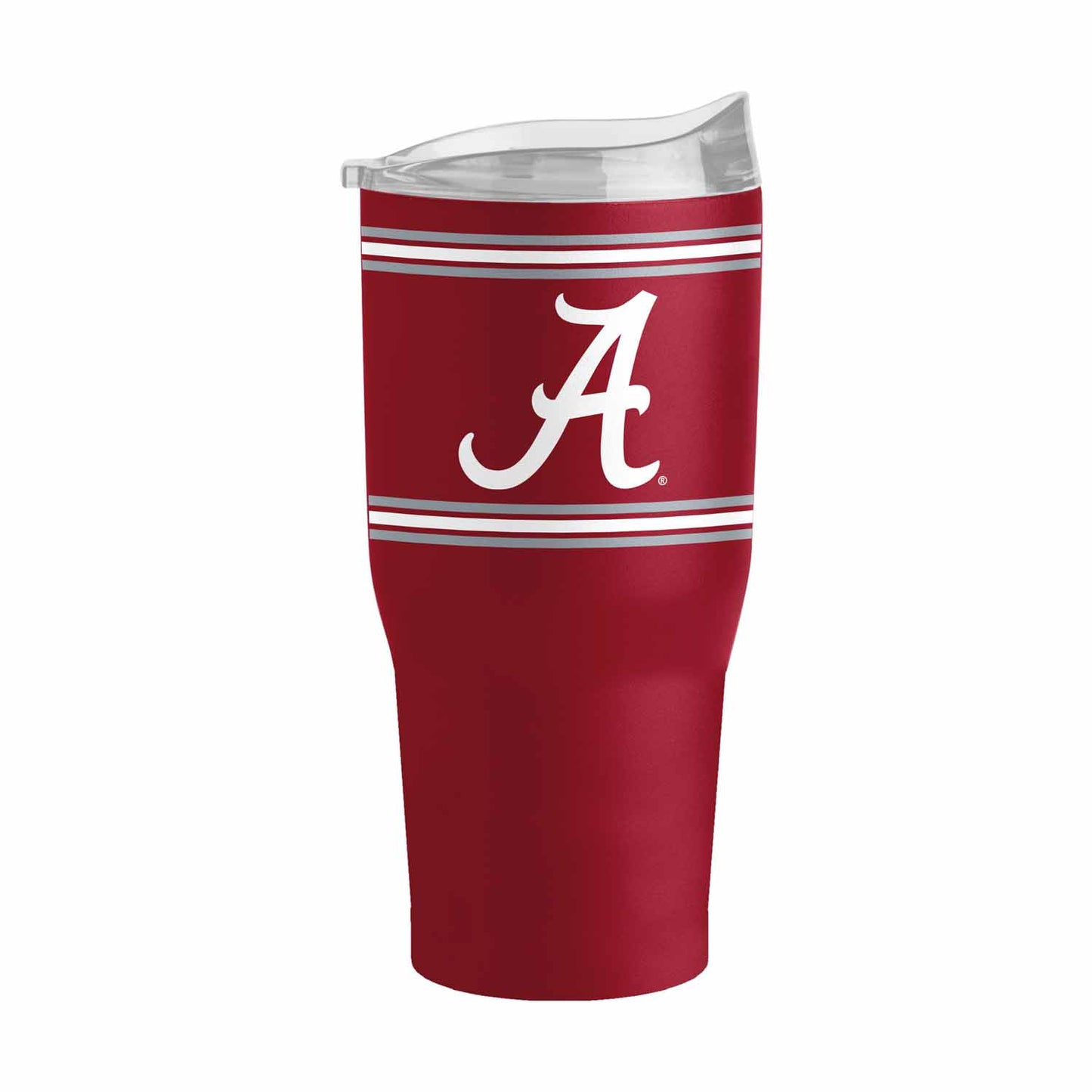 Alabama Crimson Tide NCAA 30 oz Stripe Powder Coat Tumbler Vacuum Insulated - Cardinal