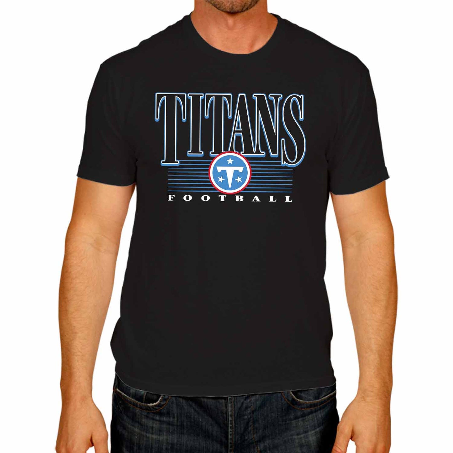 Tennessee Titans NFL Adult Overtime Blueprint Tag-Less T-Shirt - Black