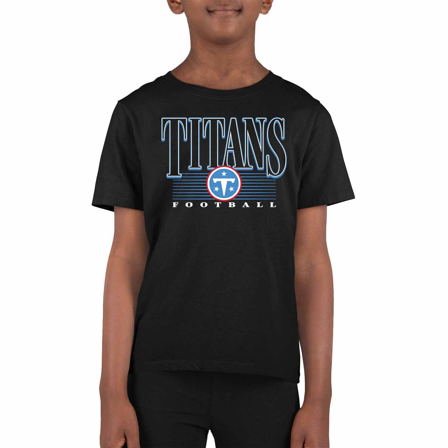 Tennessee Titans NFL Youth Overtime Blueprint Football T-Shirt Unisex Tag Free Comfortable - Black