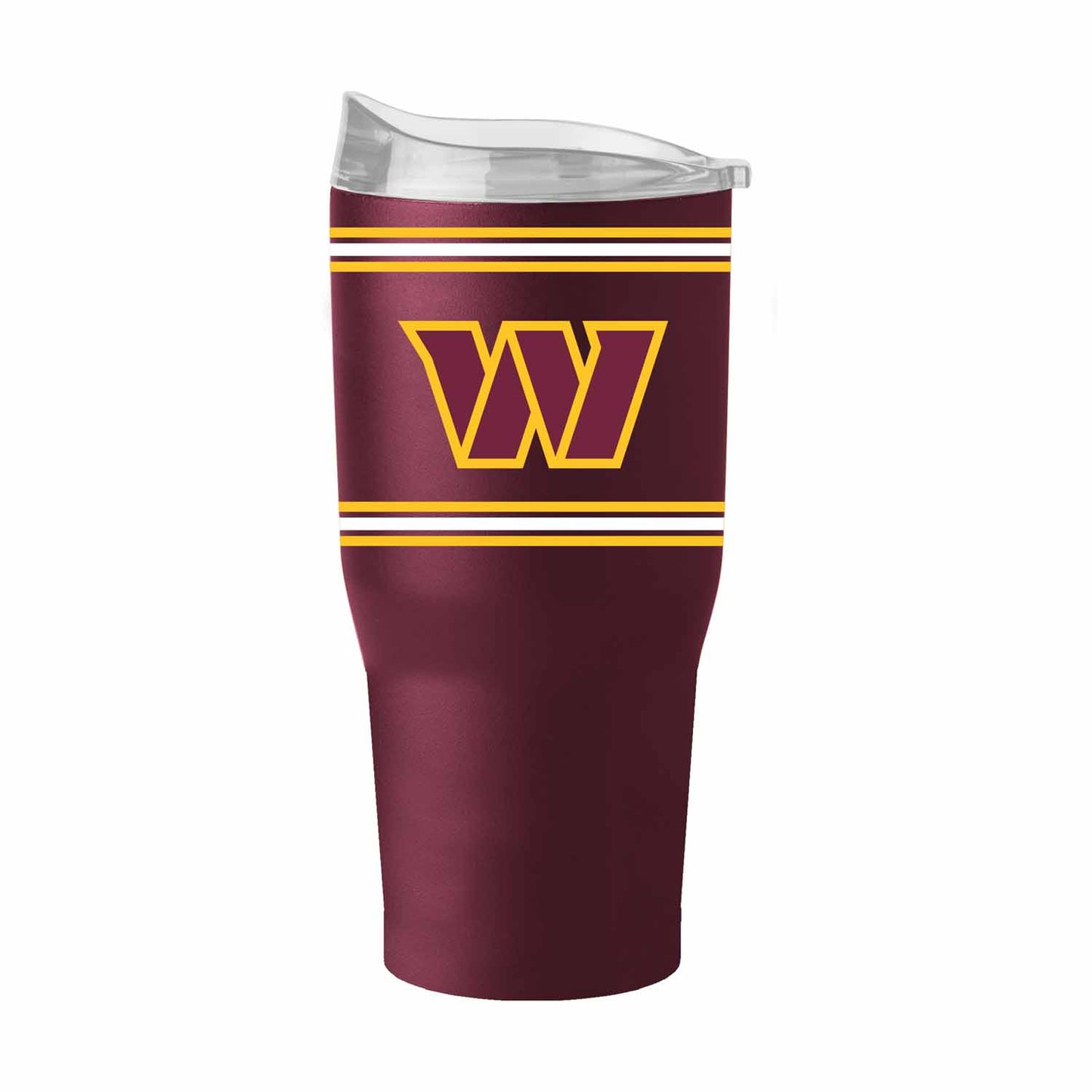 Washington Commanders 30 oz Stripe Powder Coat Tumbler Vacuum Insulated - Maroon