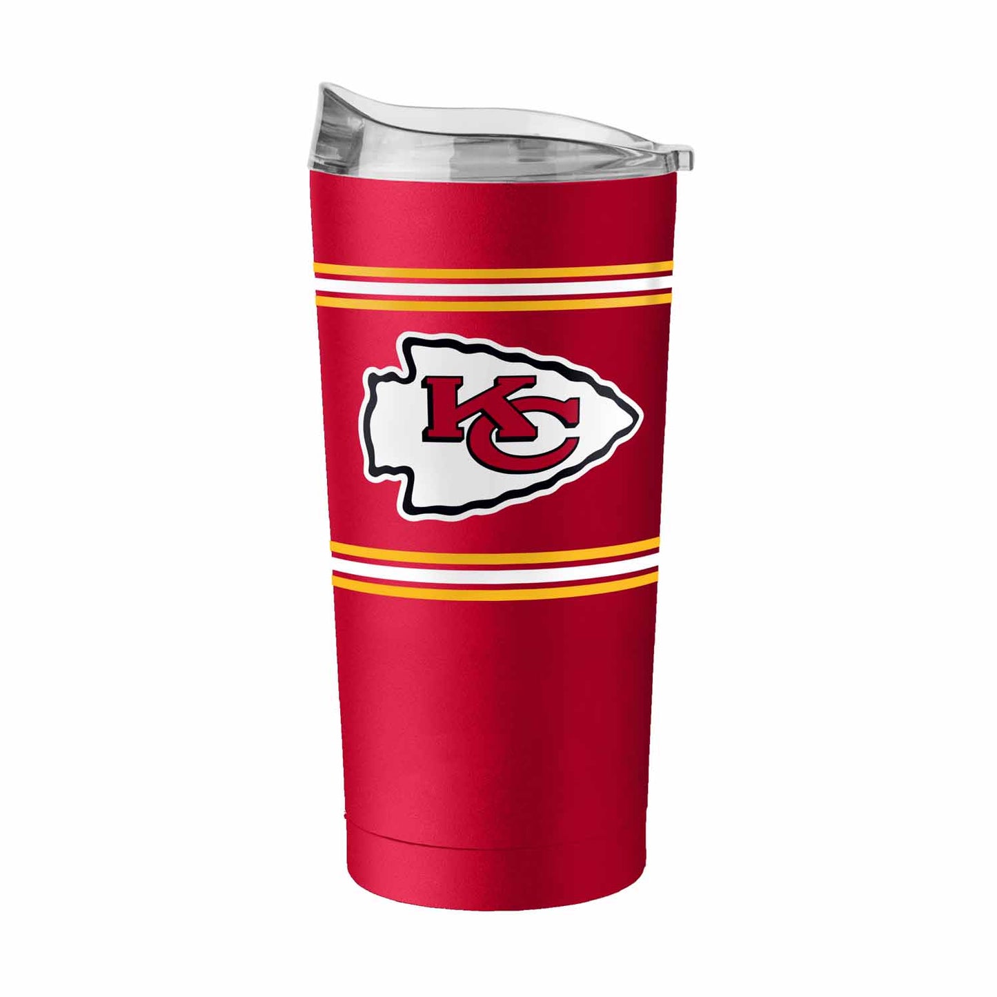 Kansas City Chiefs 20 oz Stripe Powder Coat Tumbler Vacuum Insulated - Red