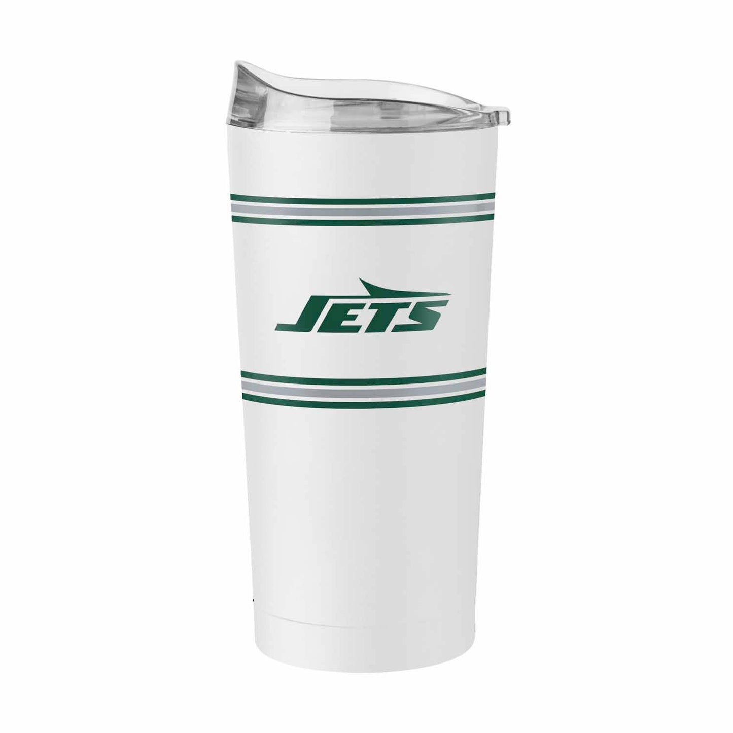 New York Jets 20 oz Stripe Powder Coat Tumbler Vacuum Insulated - White