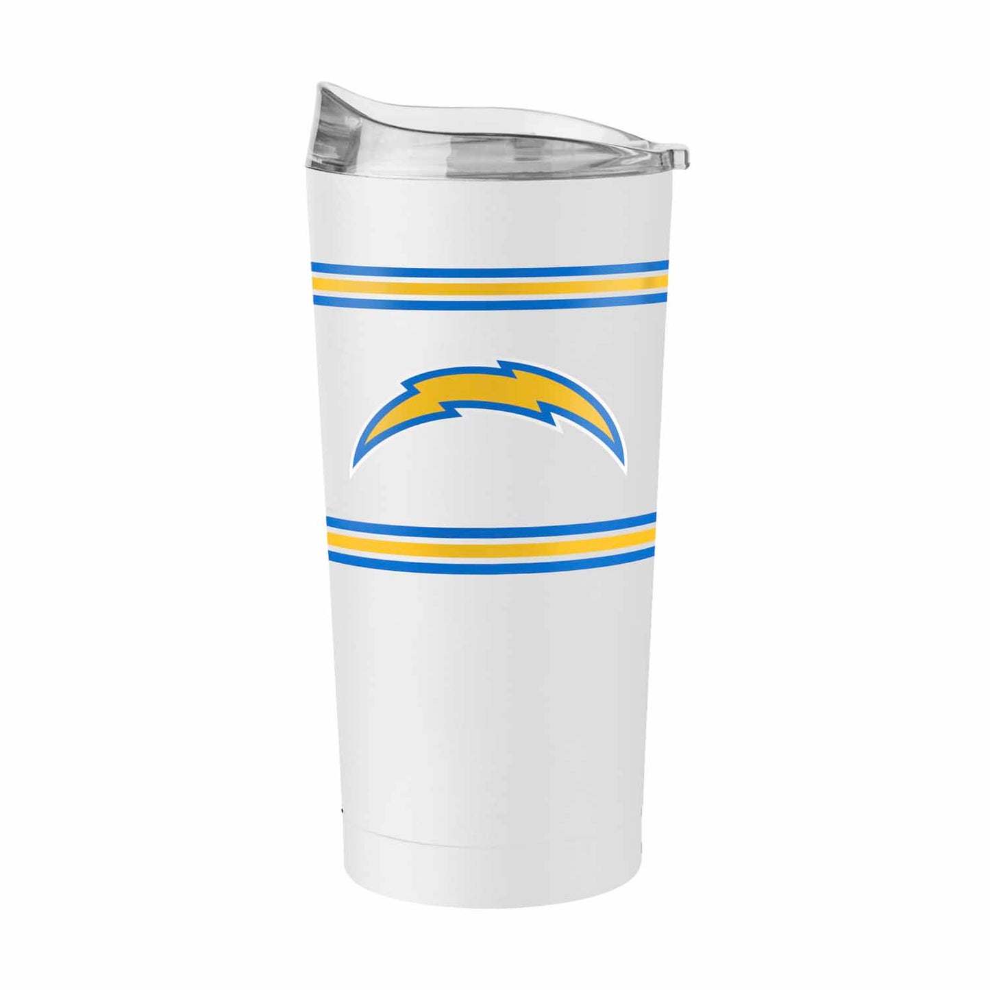 Los Angeles Chargers 20 oz Stripe Powder Coat Tumbler Vacuum Insulated - White