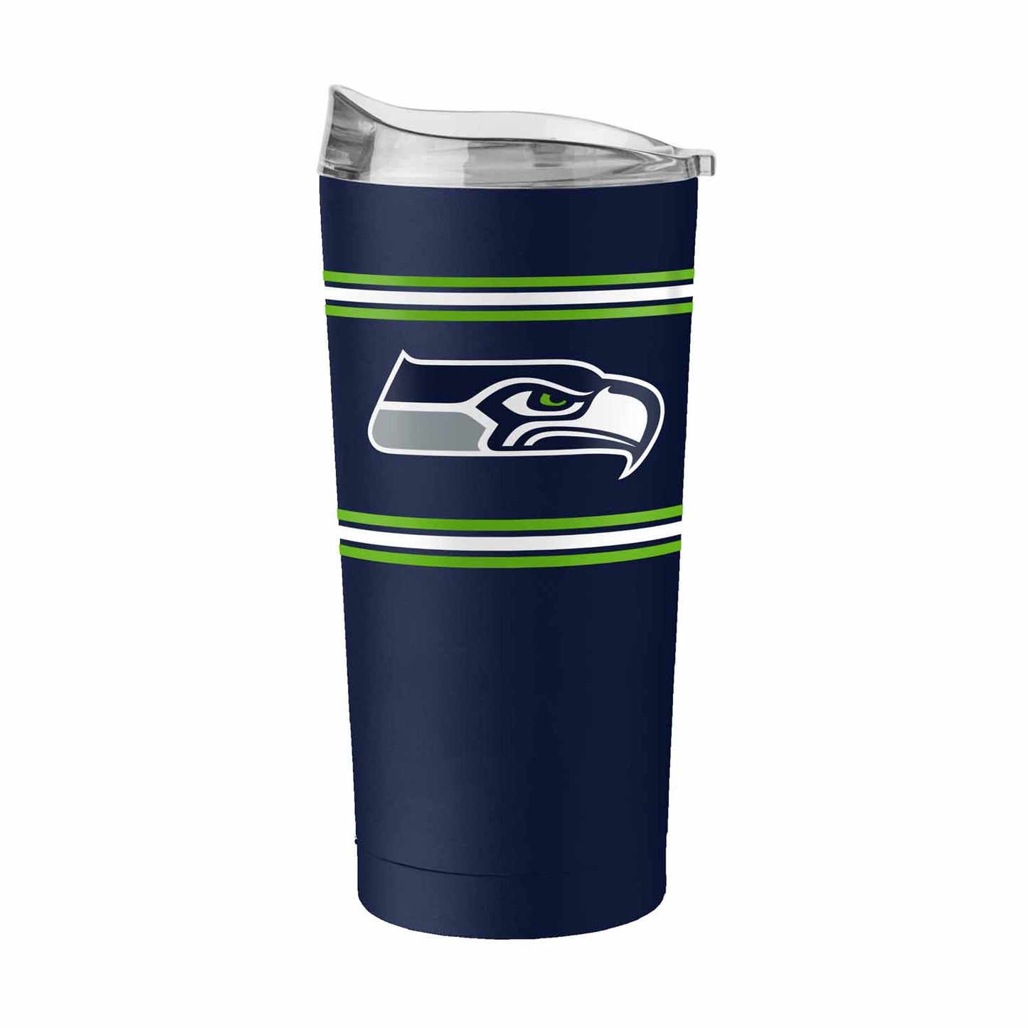 Seattle Seahawks 20 oz Stripe Powder Coat Tumbler Vacuum Insulated - Navy
