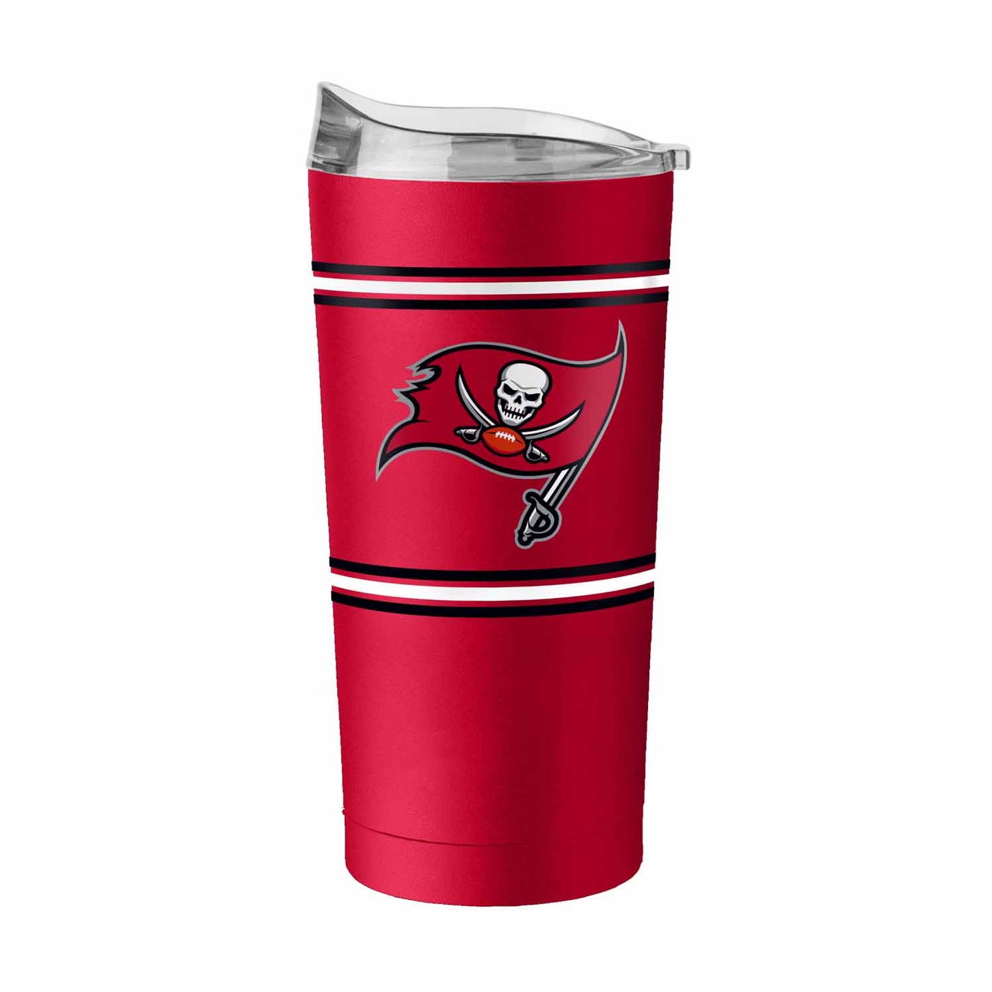 Tampa Bay Buccaneers 20 oz Stripe Powder Coat Tumbler Vacuum Insulated - Red