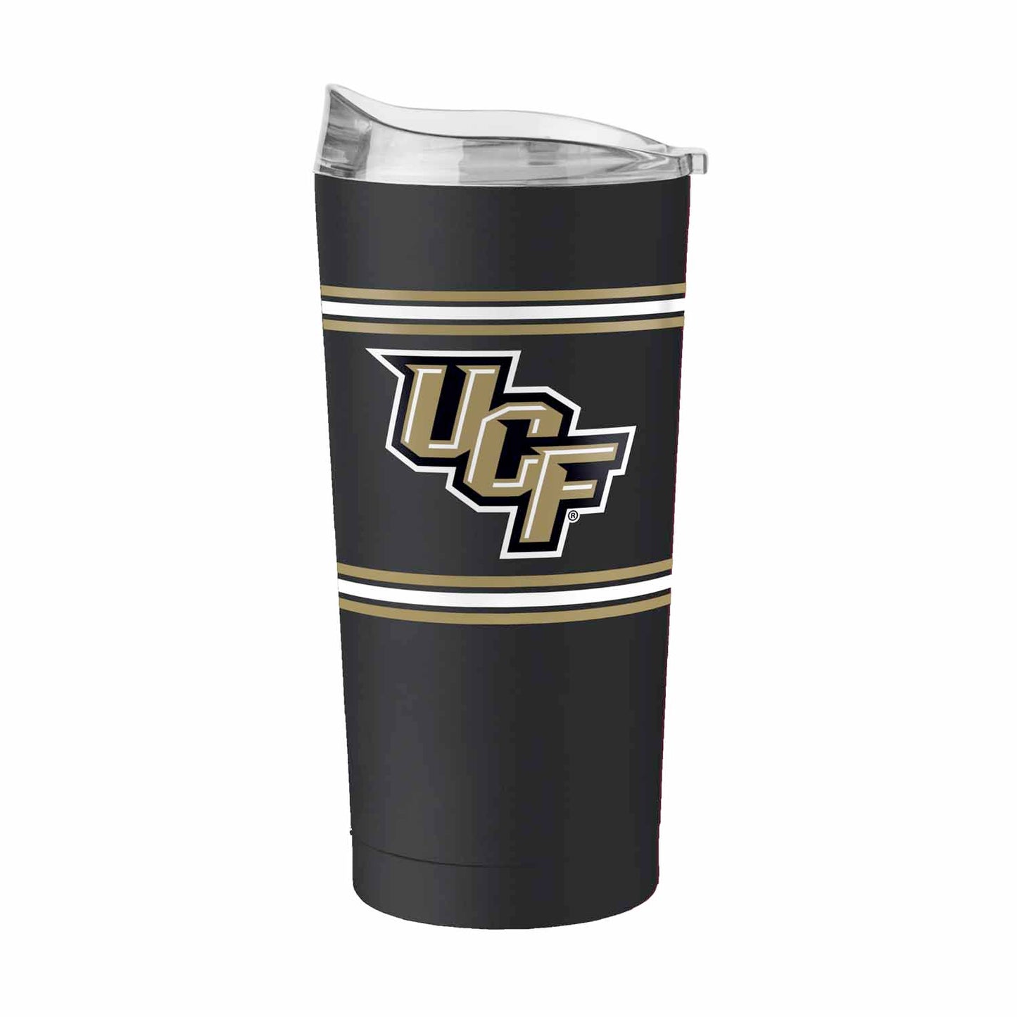 Central Florida Knights 20 oz Stripe Powder Coat Tumbler Vacuum Insulated - Black