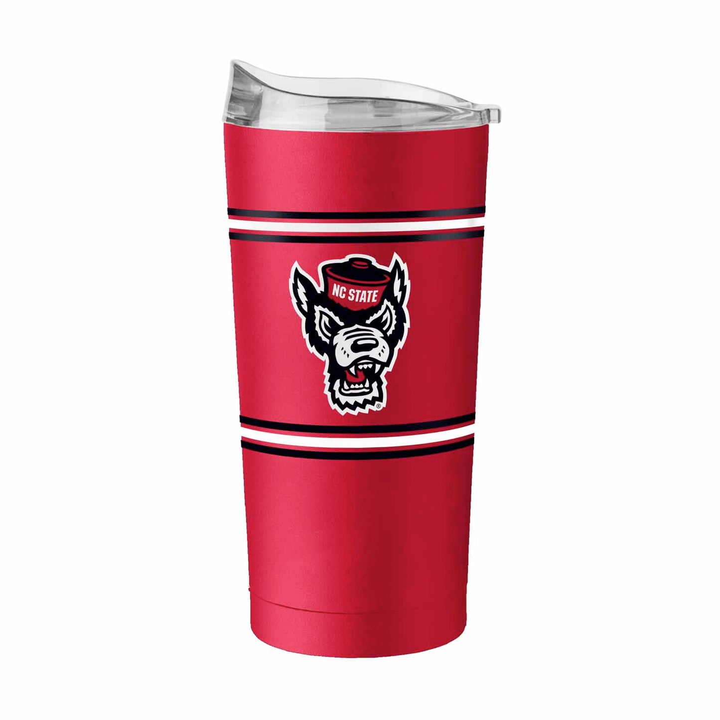NC State Wolfpack 20 oz Stripe Powder Coat Tumbler Vacuum Insulated - Red
