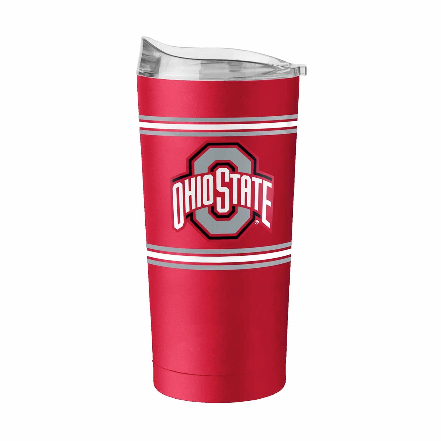Ohio State Buckeyes 20 oz Stripe Powder Coat Tumbler Vacuum Insulated - Red