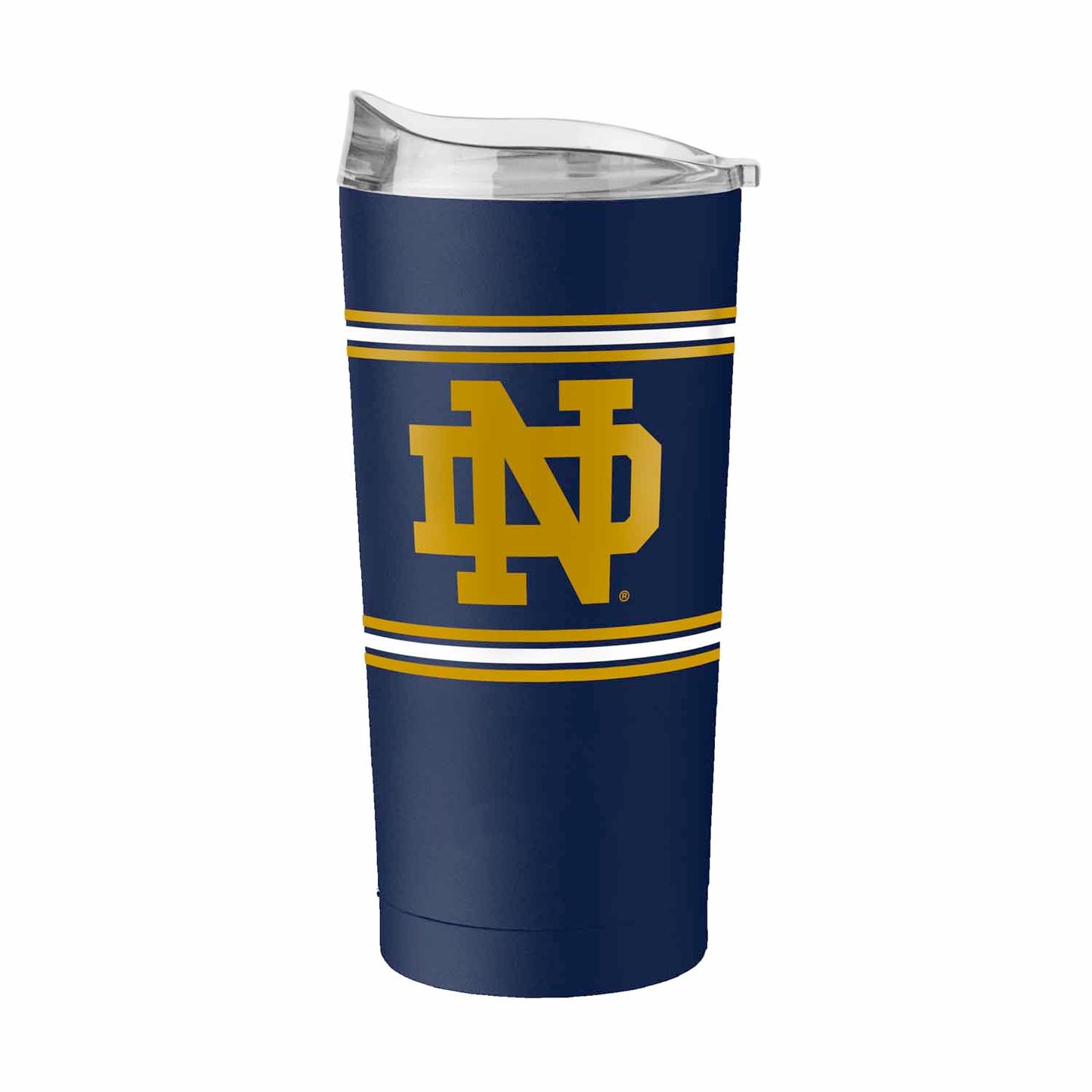 Notre Dame Fighting Irish 20 oz Stripe Powder Coat Tumbler Vacuum Insulated - Navy