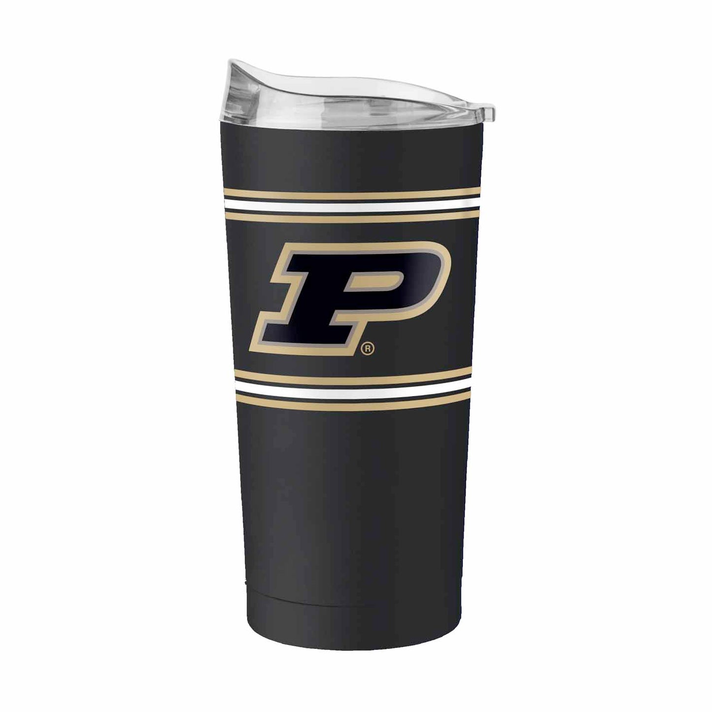 Purdue Boilermakers 20 oz Stripe Powder Coat Tumbler Vacuum Insulated - Black
