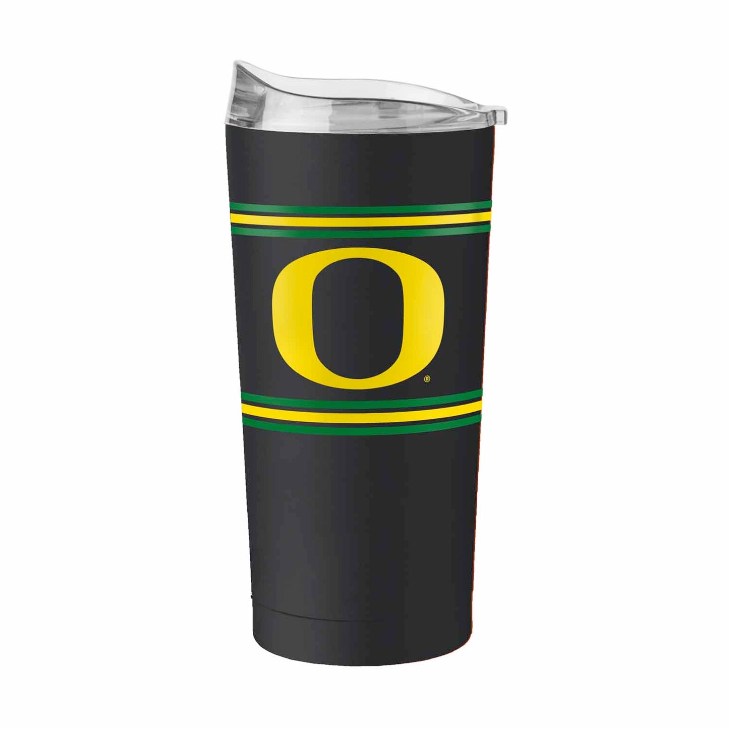 Oregon Ducks 20 oz Stripe Powder Coat Tumbler Vacuum Insulated - Black