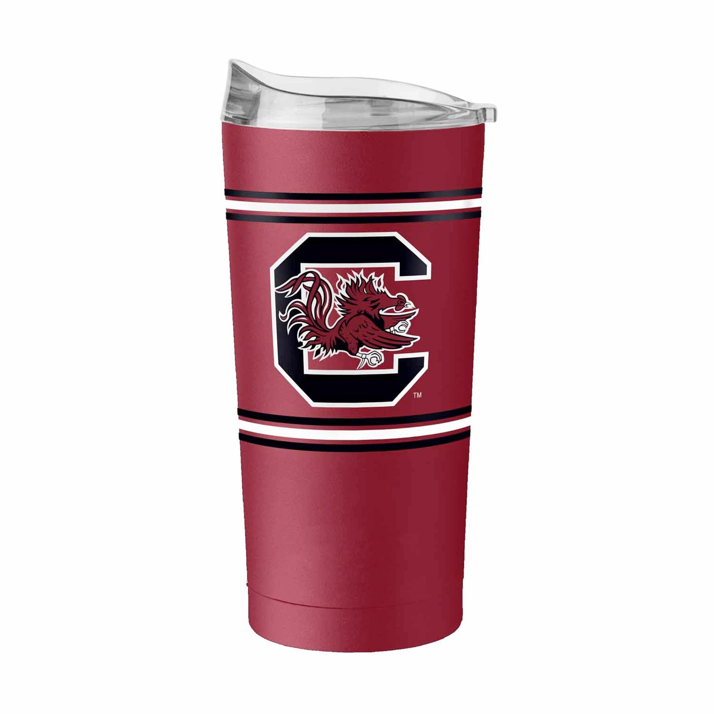 South Carolina Gamecocks 20 oz Stripe Powder Coat Tumbler Vacuum Insulated - Garnet
