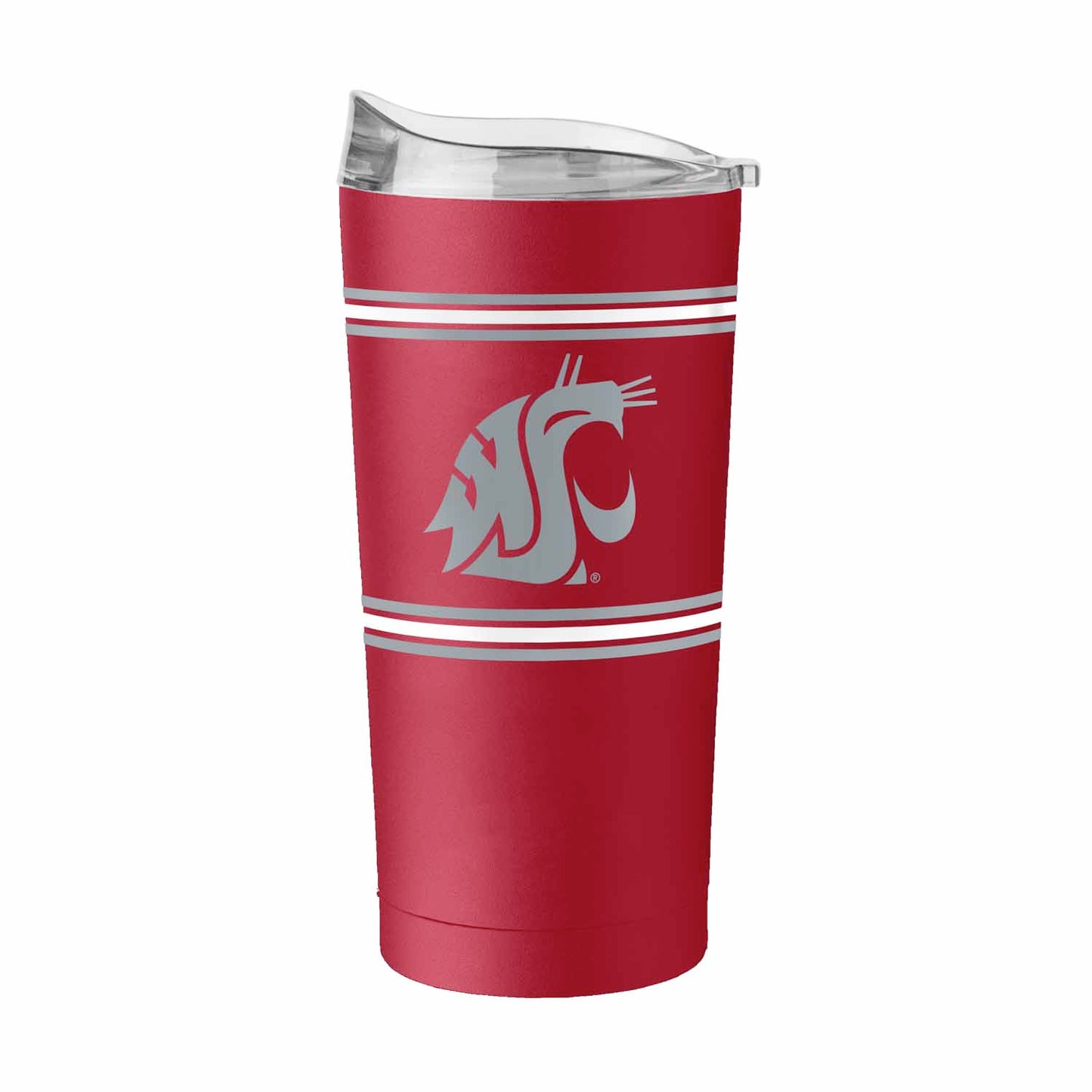 Washington State Cougars 20 oz Stripe Powder Coat Tumbler Vacuum Insulated - Cardinal