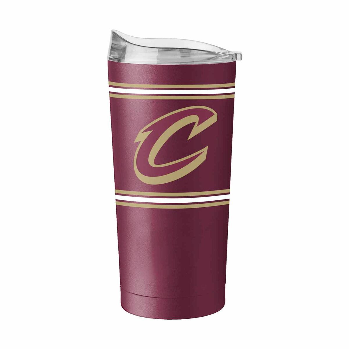 Cleveland Cavaliers 20 oz Stripe Powder Coat Tumbler Vacuum Insulated - Maroon