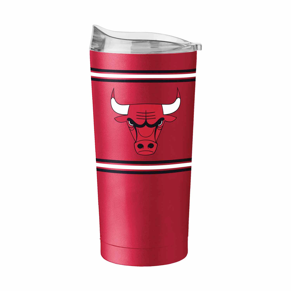 Chicago Bulls 20 oz Stripe Powder Coat Tumbler Vacuum Insulated - Red