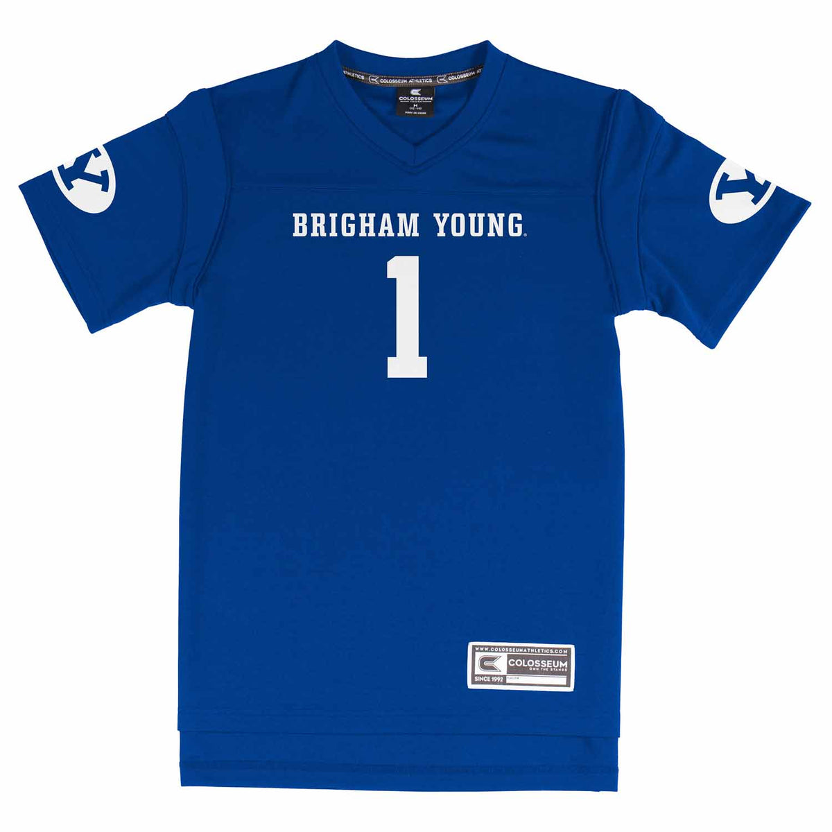 BYU Cougars NCAA College Football Jersey Youth Officially licensed NCAA; 100% polyester jersey; screen-printed team graphics front back - Royal