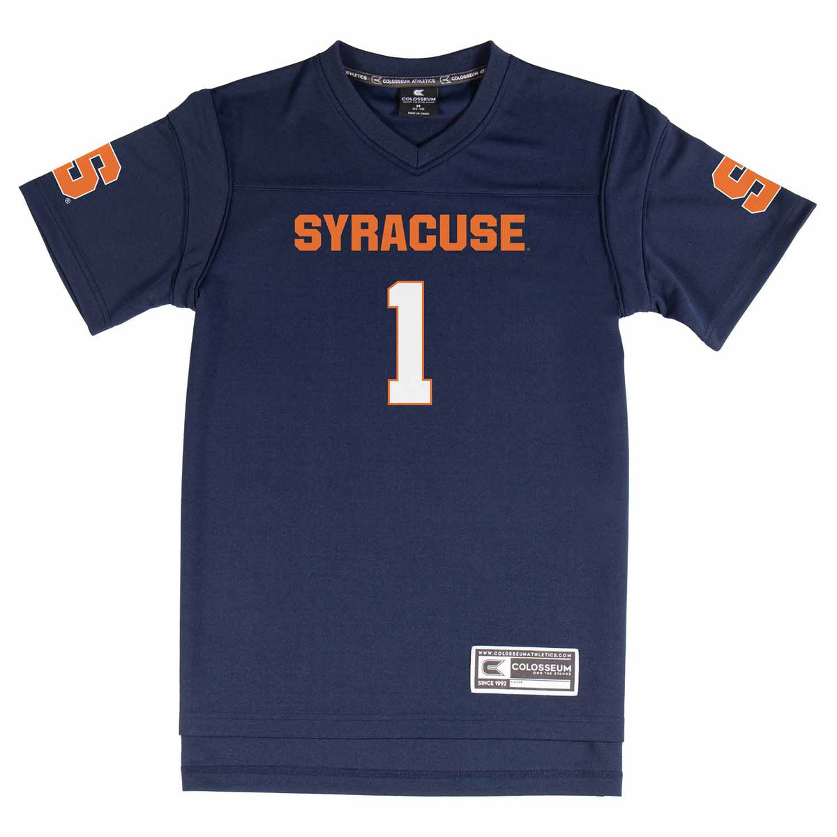 Syracuse Orange NCAA College Football Jersey Youth Officially licensed NCAA; 100% polyester jersey; screen-printed team graphics front back - Navy