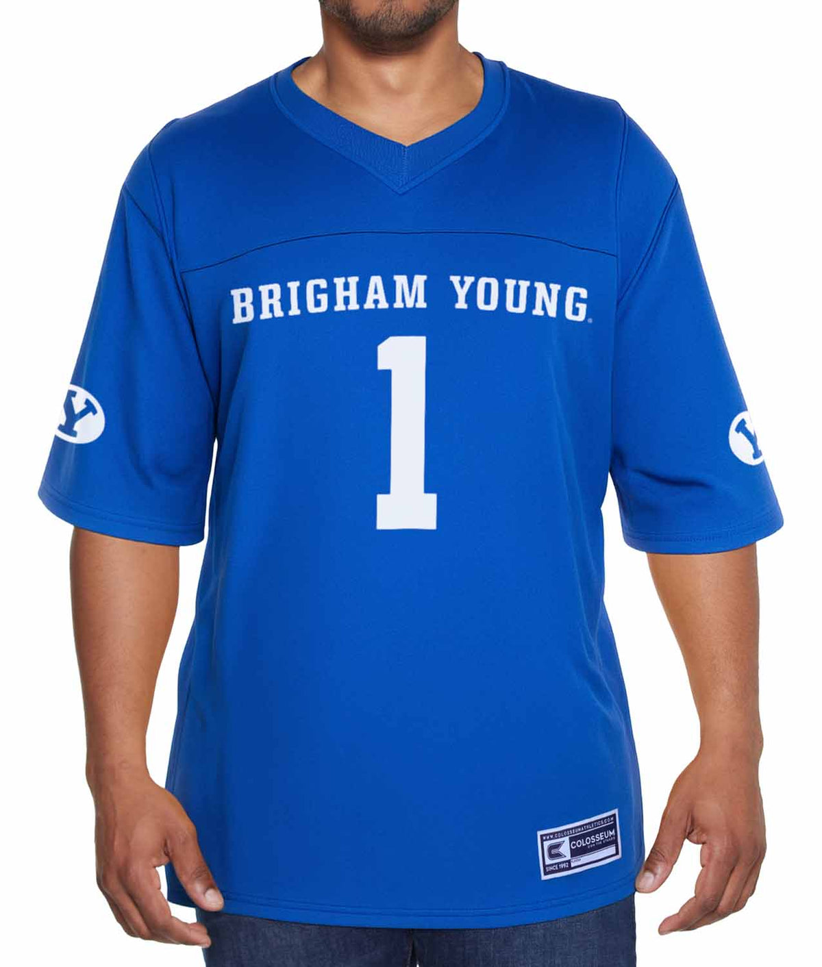 BYU Cougars NCAA College Football Jersey Men Women Officially licensed NCAA; 100% polyester jersey; screen-printed team graphics front - Royal