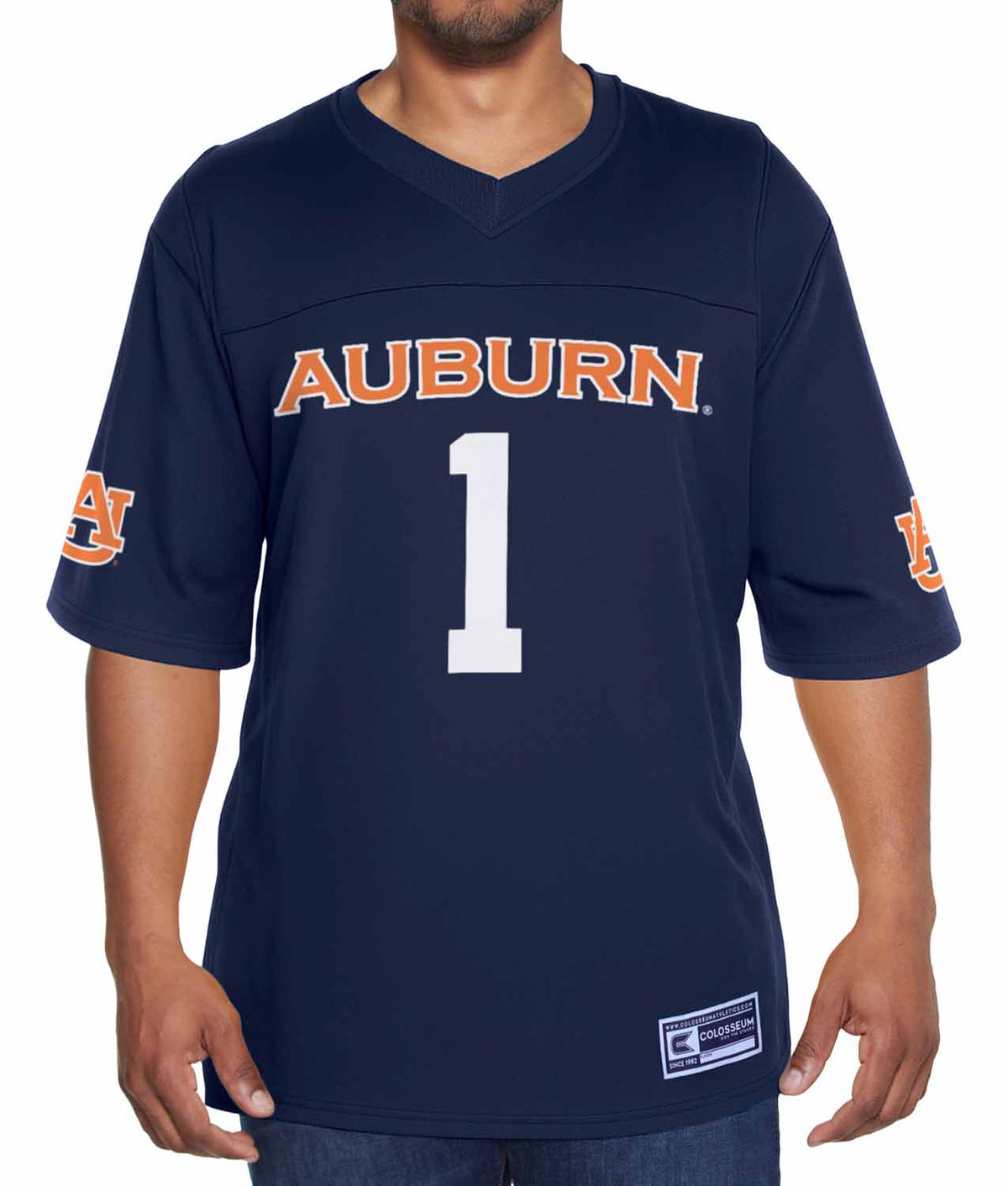 Auburn Tigers NCAA College Football Jersey Men Women Officially licensed NCAA; 100% polyester jersey; screen-printed team graphics front - Navy