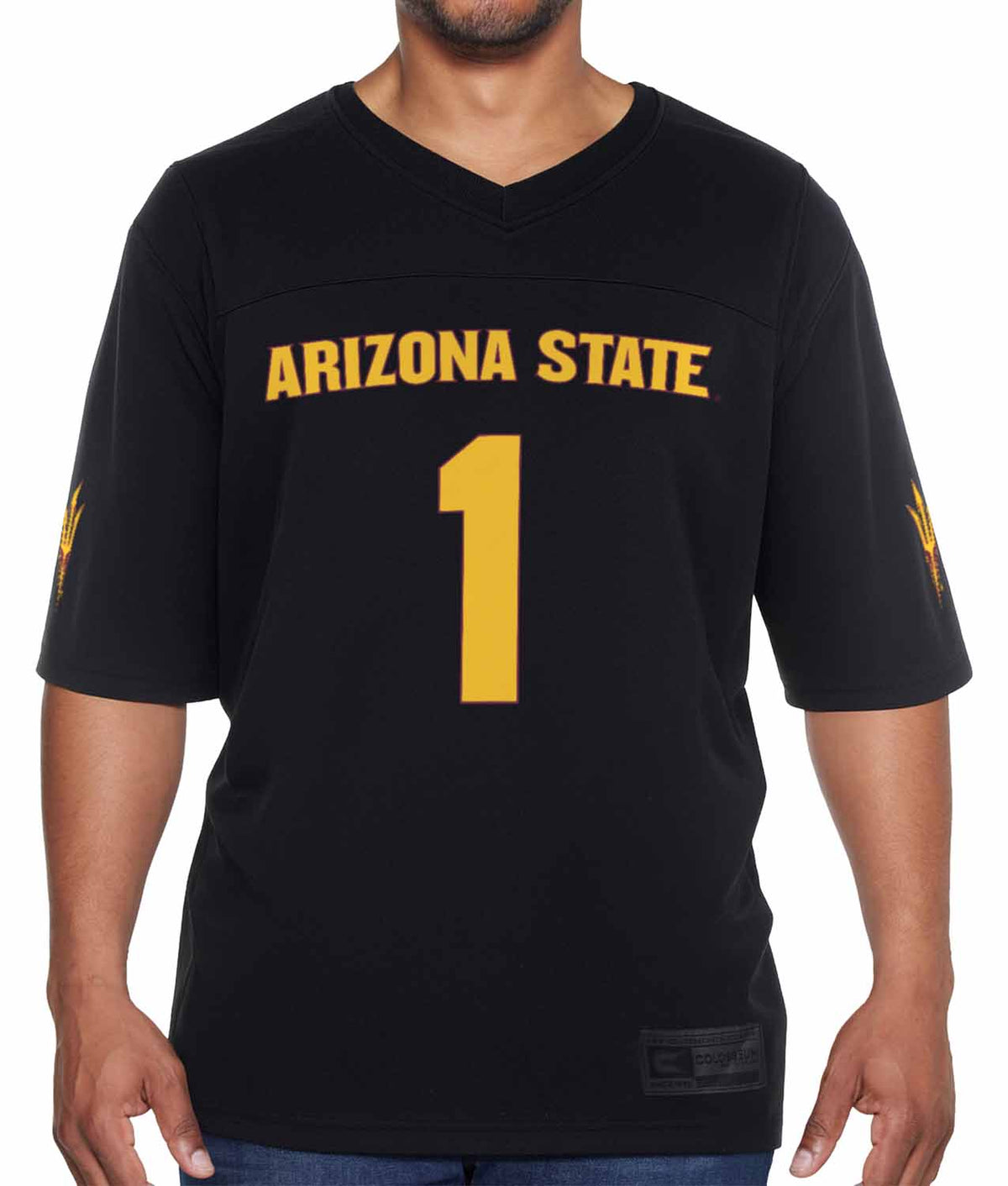 Arizona State Sun Devils NCAA College Football Jersey Men Women Officially licensed NCAA; 100% polyester jersey; screen-printed team graphics front - Black