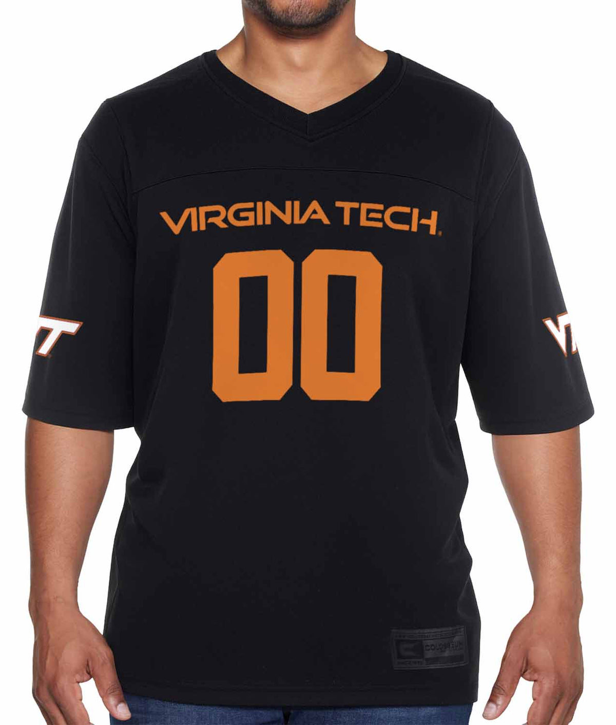 Virginia Tech Hokies NCAA College Football Jersey Men Women Officially licensed NCAA; 100% polyester jersey; screen-printed team graphics front - Black