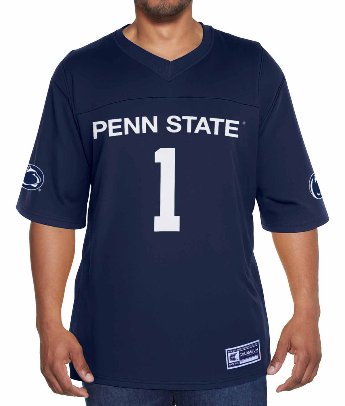 Penn State Nittany Lions NCAA College Football Jersey Men Women Officially licensed NCAA; 100% polyester jersey; screen-printed team graphics front - Navy
