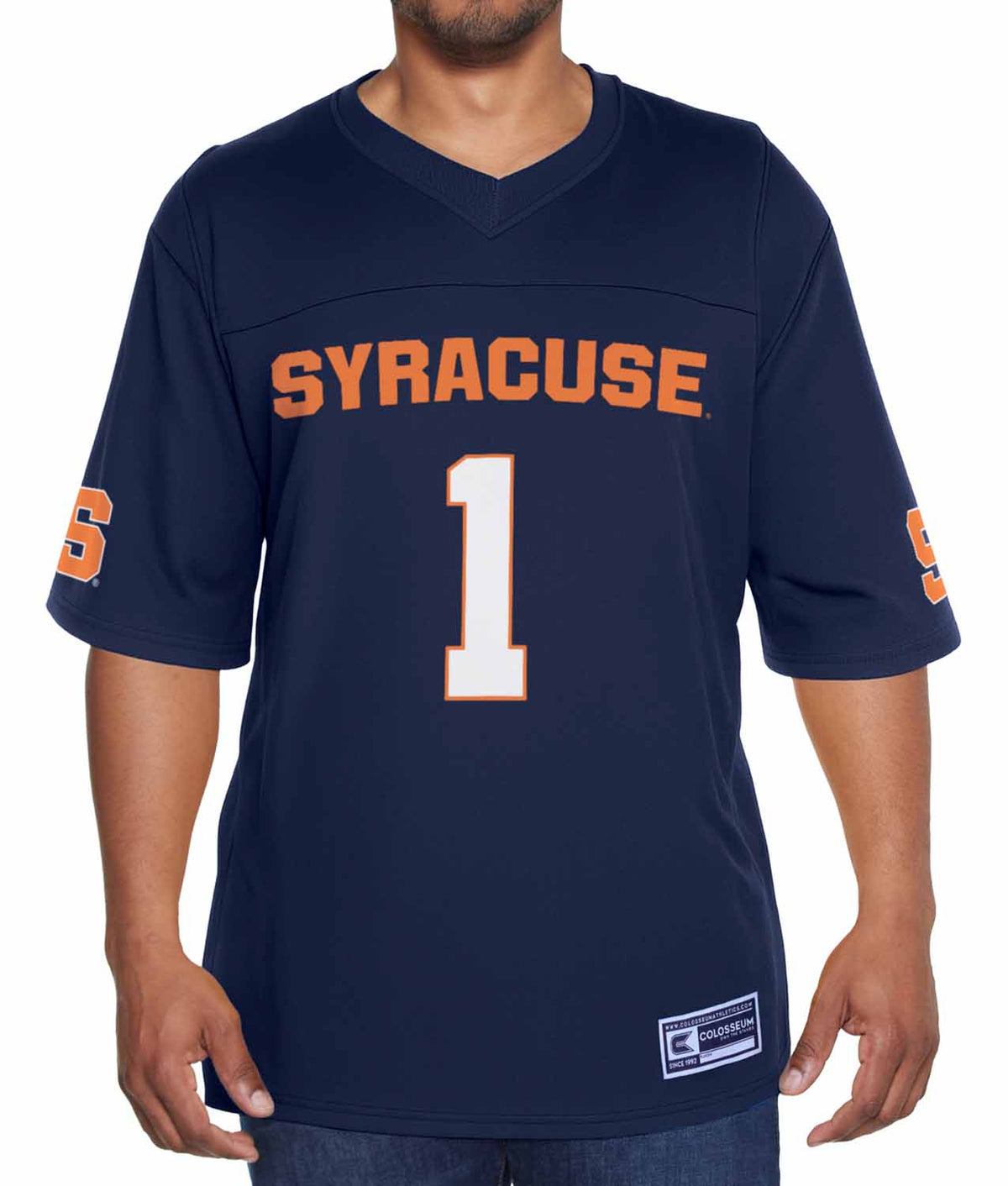 Syracuse Orange NCAA College Football Jersey Men Women Officially licensed NCAA; 100% polyester jersey; screen-printed team graphics front - Navy