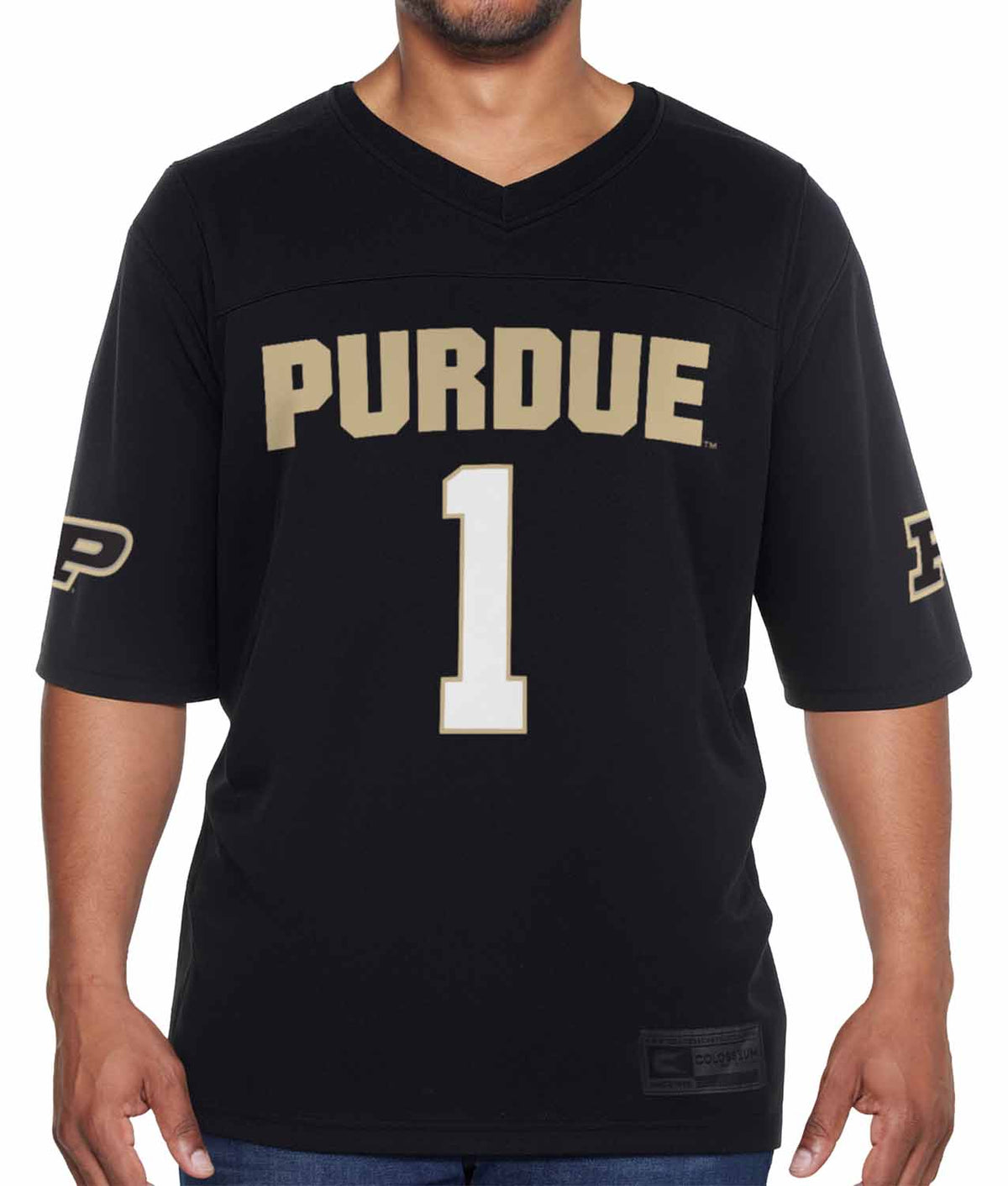 Purdue Boilermakers NCAA College Football Jersey Men Women Officially licensed NCAA; 100% polyester jersey; screen-printed team graphics front - Black