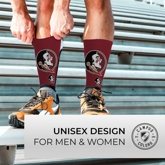 Florida State Seminoles NCAA Adult State and University Crew Socks - Garnet