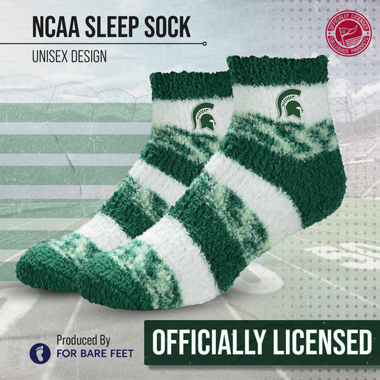 Michigan State Spartans NCAA Unisex Ankle Lounge Sleep Socks One Size - Forest Green