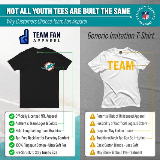 Miami Dolphins NFL Youth Final Countdown Tee Boys and Girls Shirt - Black